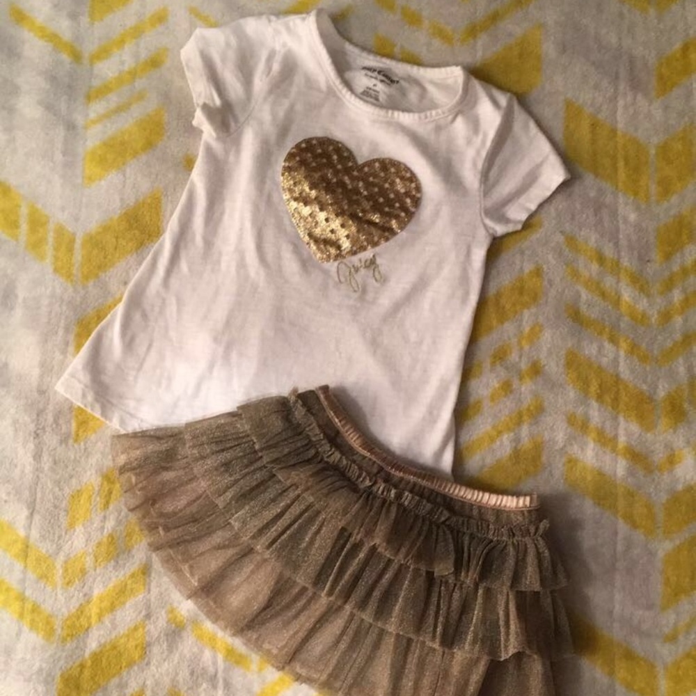 Juicy Couture T-shirt & babyGap tutu skirt